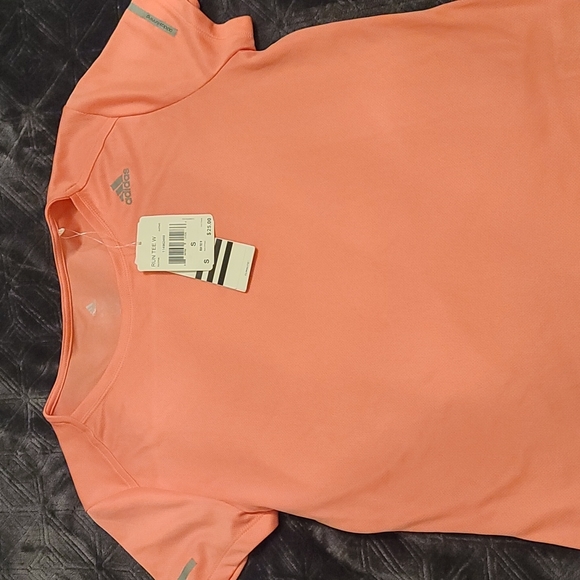 Adidas run tee w, ray pink, size S - Picture 2 of 8